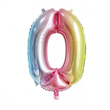 BALON CYFRA NUMER 0 URODZINY ROCZNICA DUŻA 75 CM