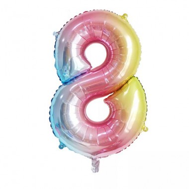 BALON CYFRA NUMER 8 URODZINY ROCZNICA DUŻA 75 CM