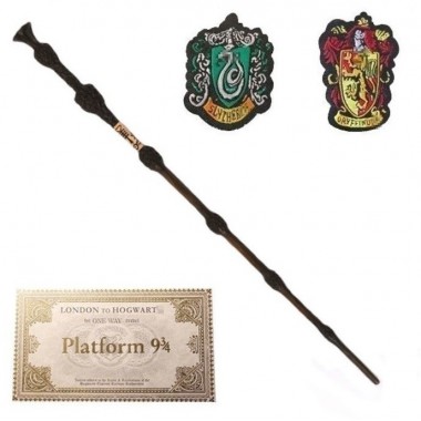 RÓŻDŻKA CZARODZIEJA MAGICZNA MAG HARRY CZARODZIEJ ALBUS METALOWY RDZEŃ 41,5CM zestaw