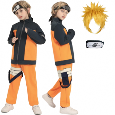 STRÓJ KOSTIUM PRZEBRANIE UZUMAKI AKATSUKI NARUTO ANIME PERUKA ZESTAW