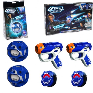 PISTOLET GLOCK LASEROWY GRANAT BOMBA PODCZERWIEŃ LASER TAG LAZER M.A.D. ZESTAW 2SZT