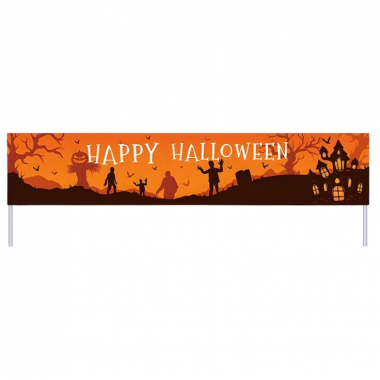 DEKORACJE HALLOWEEN BANER GIRLANDA PLAKAT NAPIS OZDOBY HALLOWEEN PARTY POMARAŃCZOWY