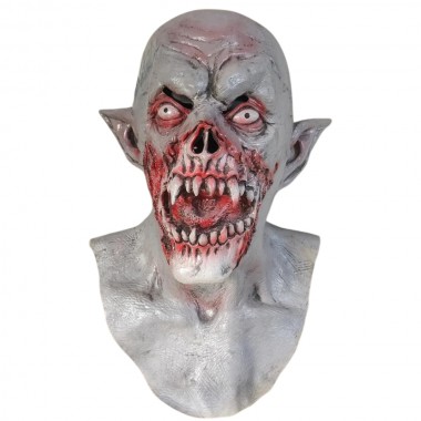 MASKA DIABŁA DEMON WAMPIR DRAKULA LATEKSOWA ZOMBIE HALLOWEEN COSPLAY SZARA J V 9 d