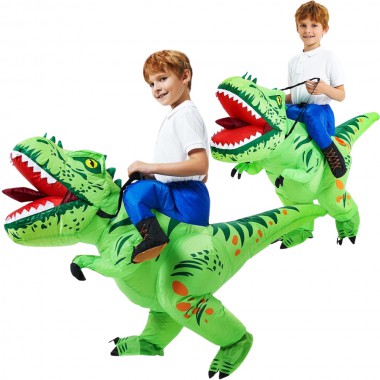 DMUCHANY KOSTIUM DINOZAUR T-REX PRZEBRANIE STRÓJ HALLOWEEN DLA DZIECI