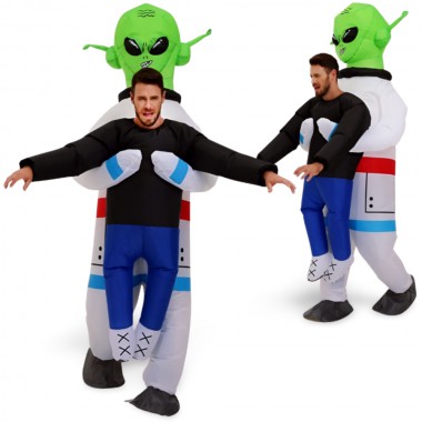 DMUCHANY KOSTIUM ALIEN UFO KOSMITA PRZEBRANIE NADMUCHIWANY STRÓJ HALLOWEEN