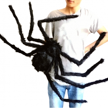 WŁOCHATY PAJĄK GIGANT TARANTULA OLBRZYM DEKORACJA NA HALLOWEEN 125 CM