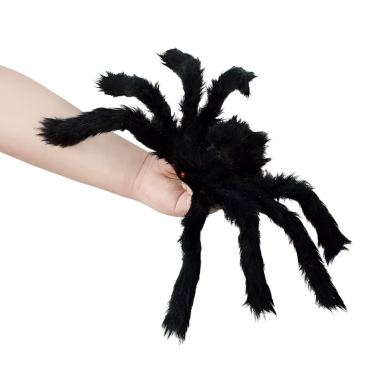 WŁOCHATY PAJĄK GIGANT TARANTULA OLBRZYM DEKORACJA NA HALLOWEEN 30 CM