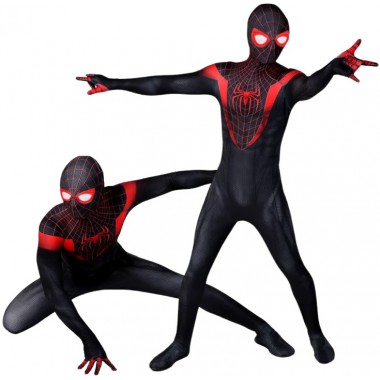 STRÓJ PRZEBRANIE KOSTIUM SPIDERMAN MILES MORALES COSPLAY 2