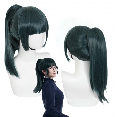 PERUKA WŁOSY WIG MAKI ZENIN JUJUTSU KAISEN ANIME MANGA COSPLAY 50 CM