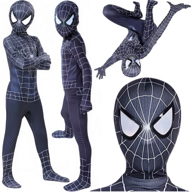 STRÓJ PRZEBRANIE KOSTIUM BLACK SPIDER PAJĄK CZARNY NA BAL KARNAWAŁ