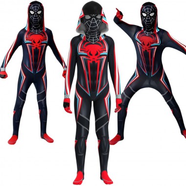 STRÓJ PRZEBRANIE SPIDERMAN MILES MORALES 2099 PAJĄK KARNAWAŁ