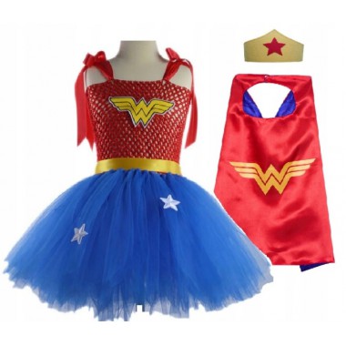 STRÓJ PRZEBRANIE SUKIENKA WONDER WOMAN TUTU III 1.1 b, IV 12.2 a